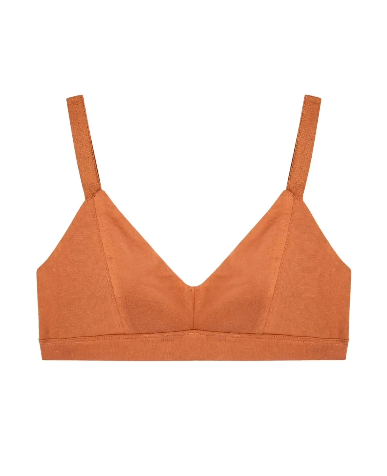Organic Cotton Triangle Soft Bra in Spice