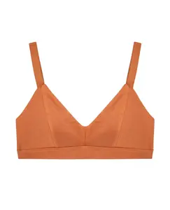 Organic Cotton Triangle Soft Bra in Spice