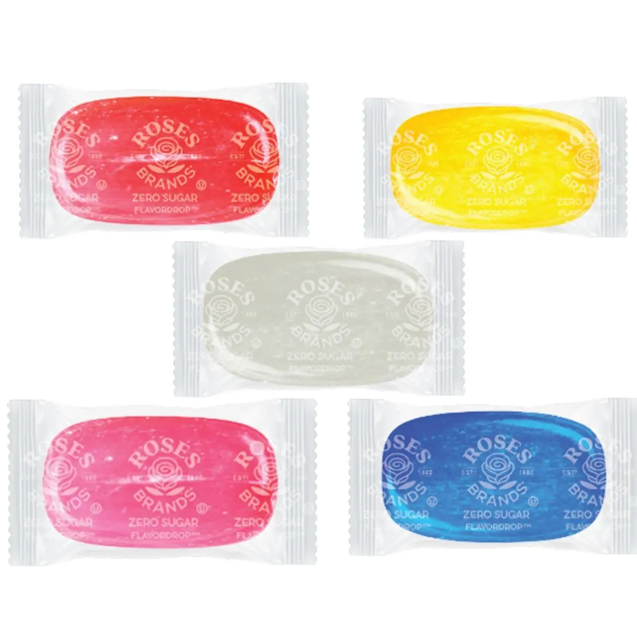 Roses Bulk Zero Sugar Assorted Flavor Drop Hard Candy 2 lb