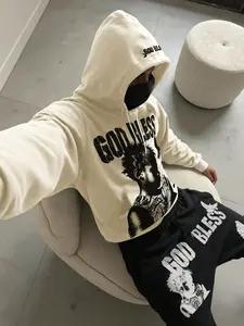 Kids Cartoon Print Hoodie and Drawstring Sweatpants Set, Casual Sportswear, Long Sleeve, High Waist, Loose-Fitting, Fall & Winter