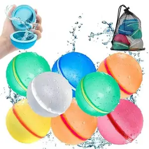 Reusable Magnetic Silicone Water Ball, Quick Fill Self-Sealing Water Fight Ball, Durable Magnetic Water Polo for Swimming Pool, Outdoor Summer Water Game Party Toys