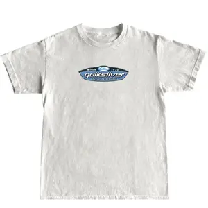 Vintage 90s Quiksilver Skateboarding & Surfing Unisex Crew Neck Tees    Casual Short-Sleeve Top