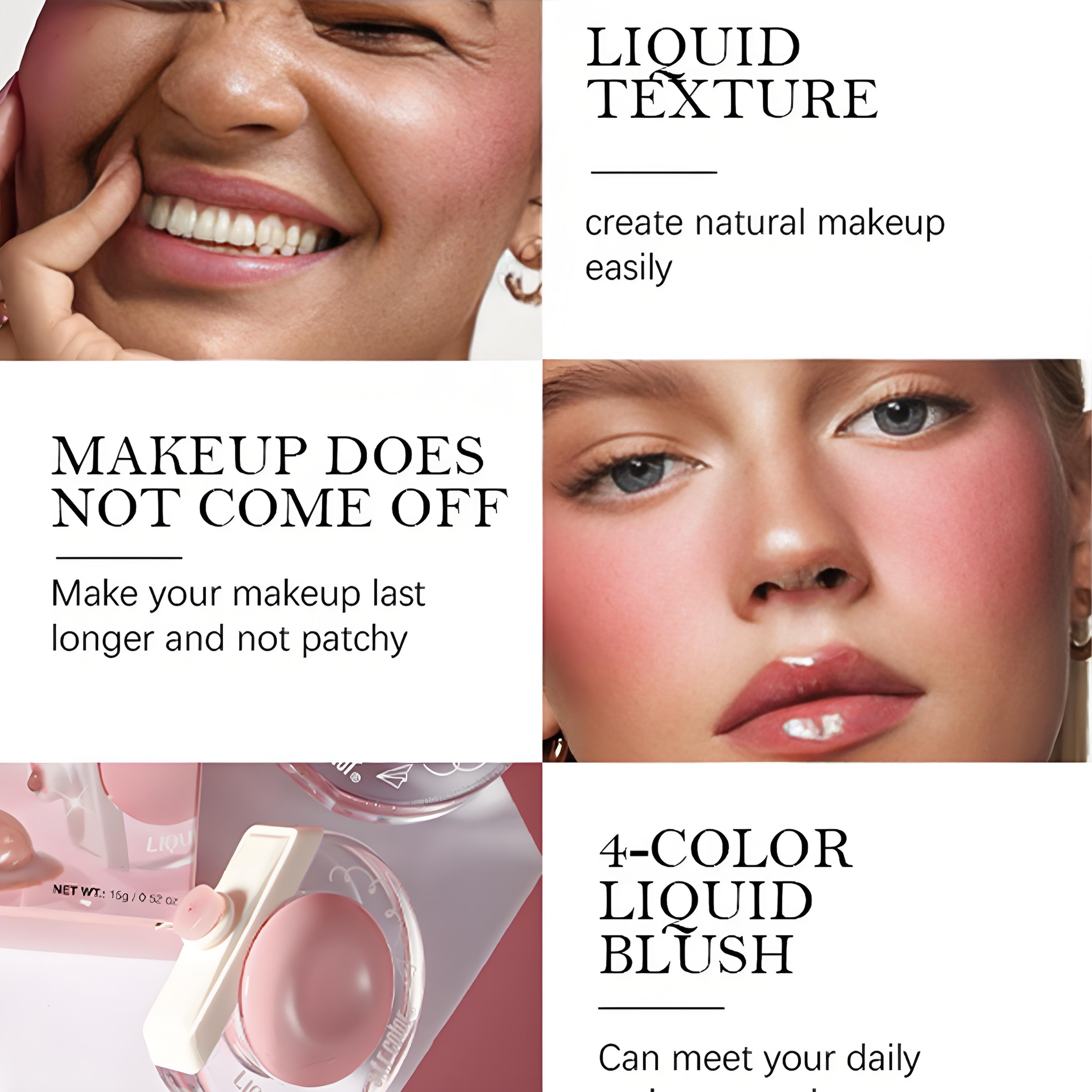 4Pcs Liquid Blush – Dreamy Rare Beauty Face Paint Makeup for Women & Girls, Perfect for Spring & Summer Y2K Trendy Style – Great Gift for Birthday, Mother's Day, Carnival Party Prep