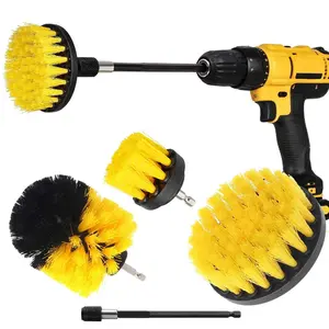 Drill Brush Attachment Set – 4 Scrubbing Heads for Car, Bathroom & More