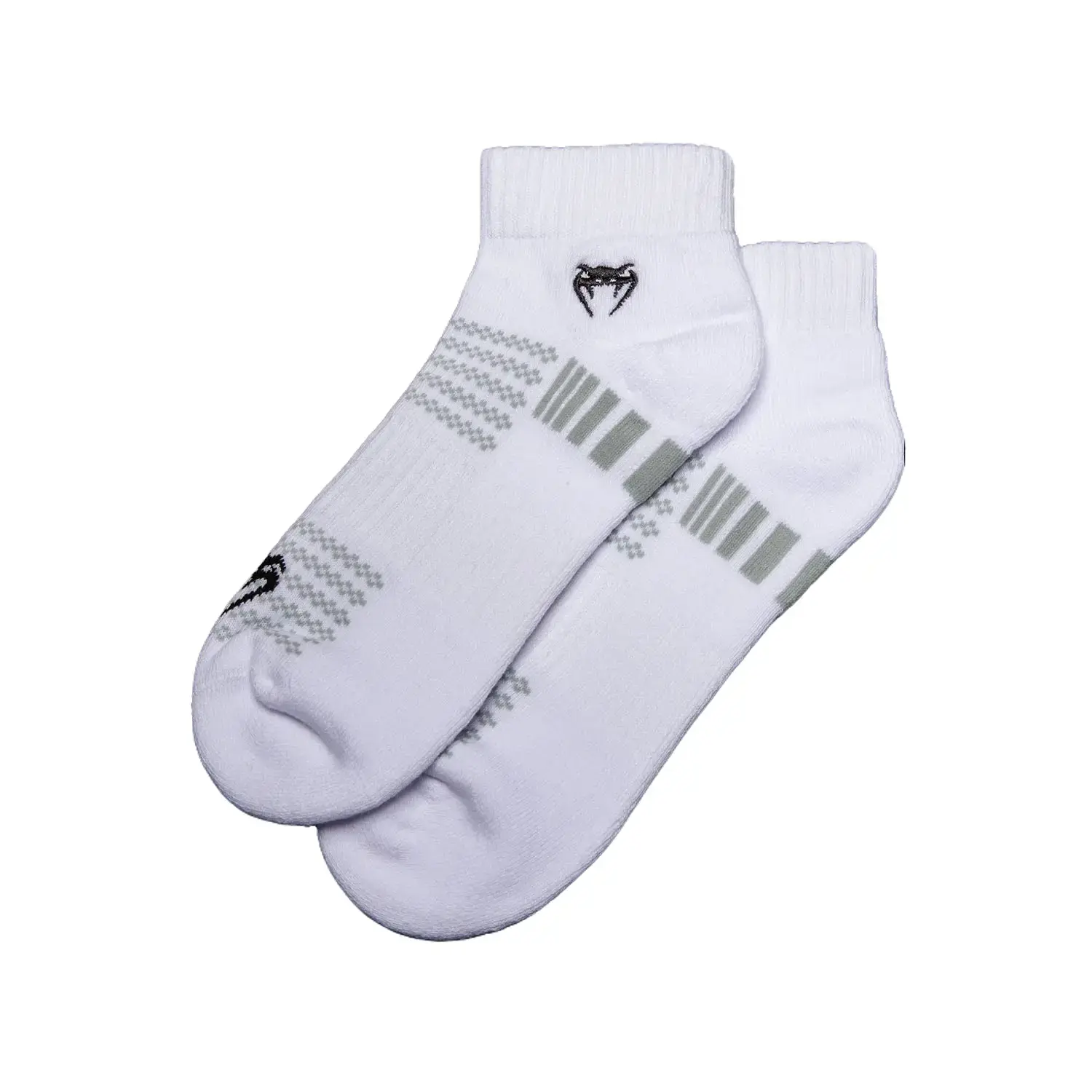 Venum Vector Performance Crew Socks for Athletes, Quick-Dry Fabric with a Supportive Fit - White/Grey, Crewsocks, Ankle-Length Mid-Calf Socks, Anti Chafing Mid-Calf Socks