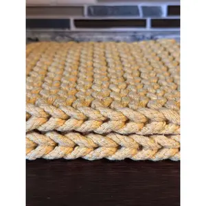 Yellow Knit Potholder Set