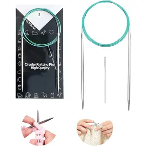 3.0 mm 40 inches/100 cm Circular Knitting Needles US2.5 Suitable for Beginners to Knit Sweaters Scarves Blankets and Other Projects