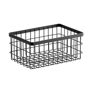 GET Enterprises WB-964-MG Urban Renewal 9" x 6" x 4" Metal Gray Rectangular Wire Basket WS-375WB964MG
