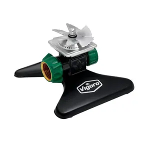 1,225 sq. ft. Metal Square Spray Lawn and Garden Sprinkler - Up to 35 ft Spray Distance, Durable Die-cast Base, Easy Hose Connection