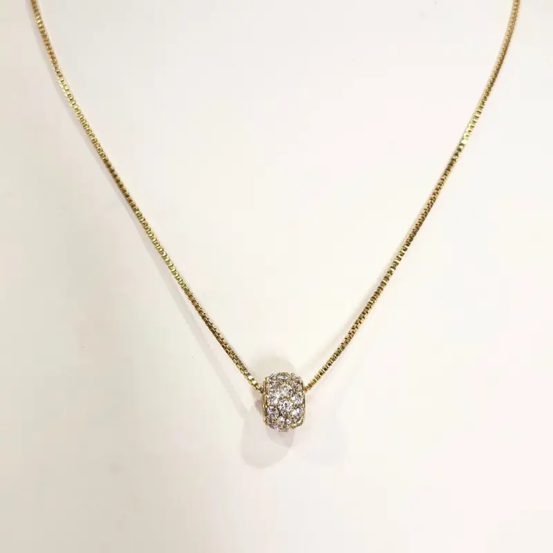 Minimalist #74 box chain gold plated 14 k