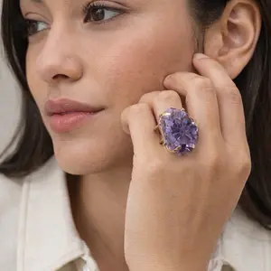 Amethyst Medium Ring (5-9)