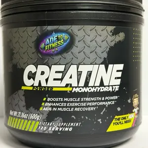 Ade to Fitness Creatine Monohydrate Powder - 600g Unflavored Supplement for Muscle Strength Power & Recovery - Lab Tested Pure Formula