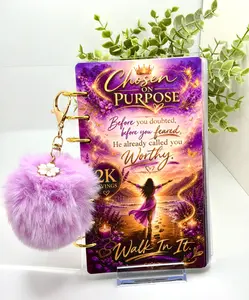 Chosen On Purpose | 2K Savings Challenge Binder | A6 Cash Stuffing Binder | Purple Luxury Budget Binder