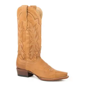 Stetson Womens Tan Leather 13in Casey Cowboy Boots