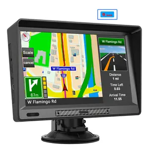 9 Inch/7 Inch GPS Navigation 2025 Maps with Bluetooth/ FM Radio /Sun Visor/Speed Alerts/ Lifetime North America Maps for DC 12V&24V Car Truck RV Carplay Tv Adapter Gps Dvr