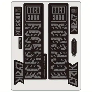 2018 ROCK SHOX LYRIK Mountain Bike Front Fork Stickers 6-Piece Set Sport Style Stickers, Premium Bike Mountain Riding Stickers
