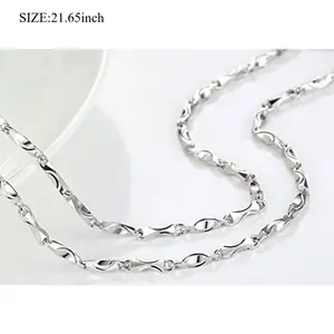 925 silver-plated silver ingot men's necklace, suitable for daily wear, for west coast style.chain men，cuban link chain，men's jewelry
