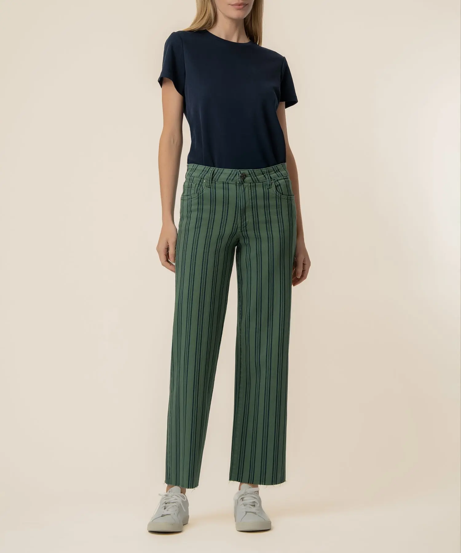 Charlotte Twill High Rise Wide Leg, Exclusive in Matcha Green