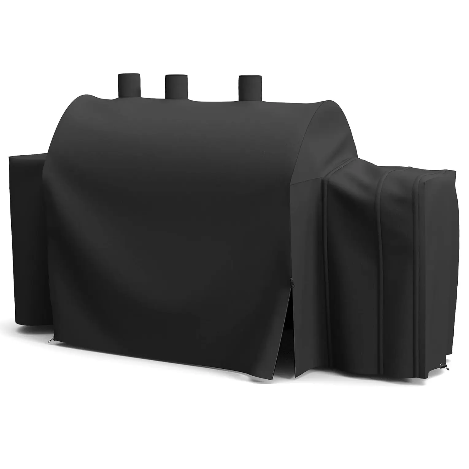 SHINESTAR 8080 Smooth Heavy-Duty Waterproof BBQ Smoker Grill Cover with Anti-UV Coating, Easy to Clean, Folding Fastening Straps & Special Zipper Design, Compatible with Char-Griller 5050, 5650, 93560 Grills