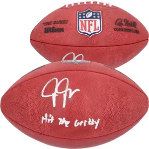 Justin Jefferson Minnesota Vikings Autographed Duke Full Color Football with "Hit The Griddy" Inscription - Fanatics Authentic Certified