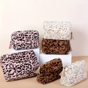 Vintage Tassel Leopard Print Makeup Bag for Travel & Toiletry Storage - Perfect Cosmetic Organizer