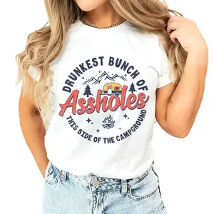 Funny Camping Unisex T-Shirt, Retro Summer Shirt, Family Adventure, Sublimation Design, Outdoors, Camping Shirt Design, Vintage Camping, Printed Graphic Tee, Short-Sleeved T-Shirt, Gifts for The Family, Many Sizes and Colors for Adults Casual Cotton