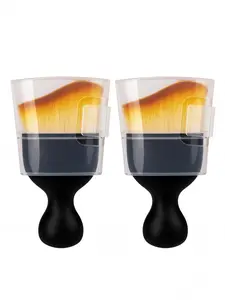 LMMAKE 2Pcs Car Interior Cleaning Brush with Ultra Soft Bristles Ergonomic Handle Scratch-Free for Dashboard AC Vents & Leather Surfaces Ideal Gift for Car Enthusiasts