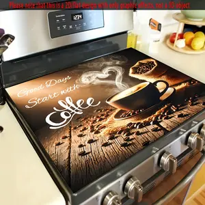 [1pc Heart-shaped Stove Cover] 1pc Heart-shaped Coffee Steam Rubber Stove Cover Protector | 2D/Flat, Morning-inspired,suitable for coffee shops, home breakfast areas, and morning-oriented events