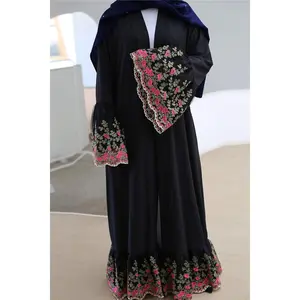 Elegant Floral Embroidered Abaya