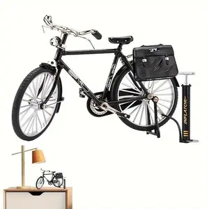 DIY Vintage Bicycle Model, Metal Wind-Powered Operation, Retro Home Decor, Winter and, Unique Wall Art Piece, Home Decor Accessory