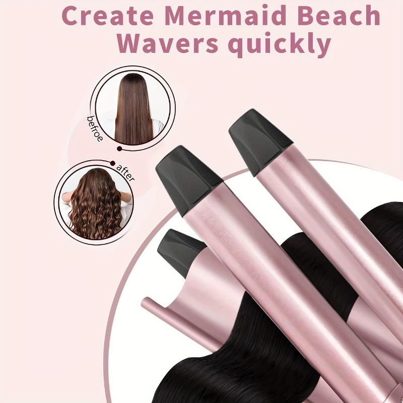 6in 1 Curling Iron, 3 Barrel Curling Iron Set with Curling Brush (1.5inch) And 5 Interchangeable Ceramic Curling Wand(0.35"-1.25"), Curling Hair, Salonquality Curls, Hair Styling Tool, Sleek Design, Professional Curling Wand, Ceramic Coated