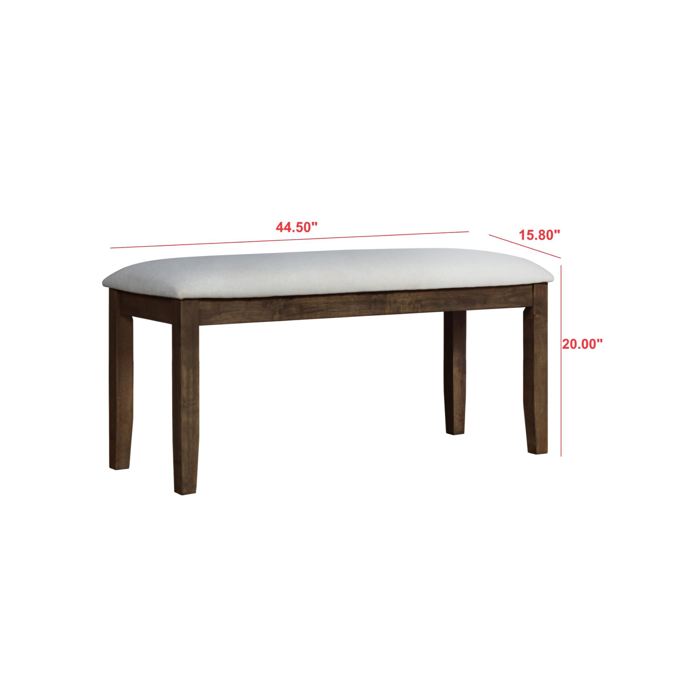 Favorer Vinita 6-Piece Dining Set with Rectangular Table, Cross Back Chairs, and Bench