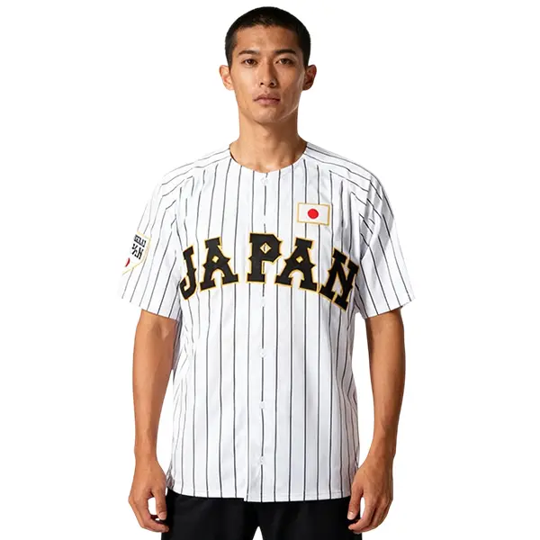 Men's Baseball Jersey, Japan #16 Ohtani Fan Edition with Sewn-Embroidery, Striped Polyester Hip Hop Style Athletic Activewear - Do Not Dry Clean