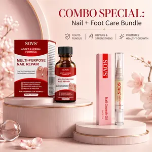 SOVS Multi-Purpose Nail Repair 30ml + Nail Growth Pen 5ml | Fights Fungus, Strengthens Nails & Promotes Healthy Growth for Fingers & Toes