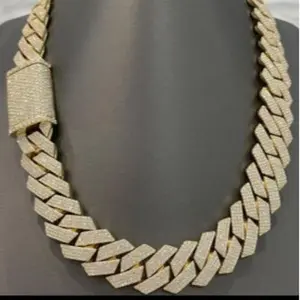 Men's Hip Hop Style Copper Chain Necklace 20MM Thick Cuban Chain