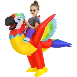 F-NG02  Inflatable Parrot Costume Kids Parrot Blow Up Costume For Funny Halloween Party Ride On Inflatable Costumes For Kids