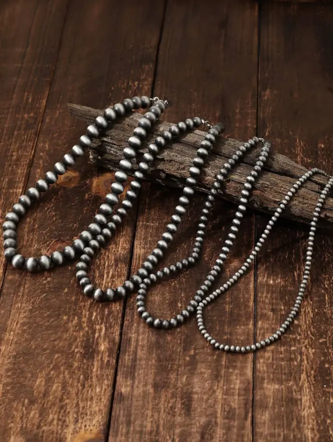 4pcs Western Cowboy Beaded Necklace Set, Boho Layered Jewelry for Women