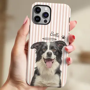 Custom Pet Phone Case Using Pet Photo + Name, Custom Dog Phone Case, Personalised Cat Iphone Case