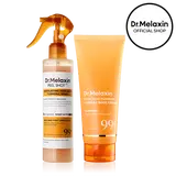 [Dr.Melaxin Official] Kojic Acid Turmeric Body Glow Duo, 2-Piece | Peel Shot Exfoliating Body Spray + Capsule Body Cream | Dark Spot & Uneven Tone Care for Smooth, Bright Body Skin | Korean Skincare