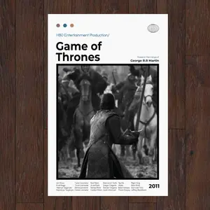 Game of Thrones Poster | Game of Thrones Print | TV Series Poster | Vintage Retro Art Print | Minimalist Poster | No Frame #3