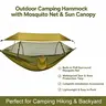 Large Size Parachute Nylon Tent with Mosquito Net for Hammock Camping, Lightweight Portable Foldable Double-Single Design with 2 Easy Tree Straps for Bug-Free Rest, Outdoor Backpacking Backyard Use