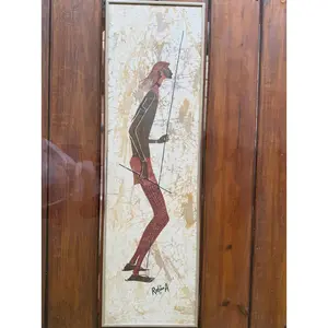 Original Hand Painted Silk Fabric Cloth African Batik Art Signed Robin Anderson