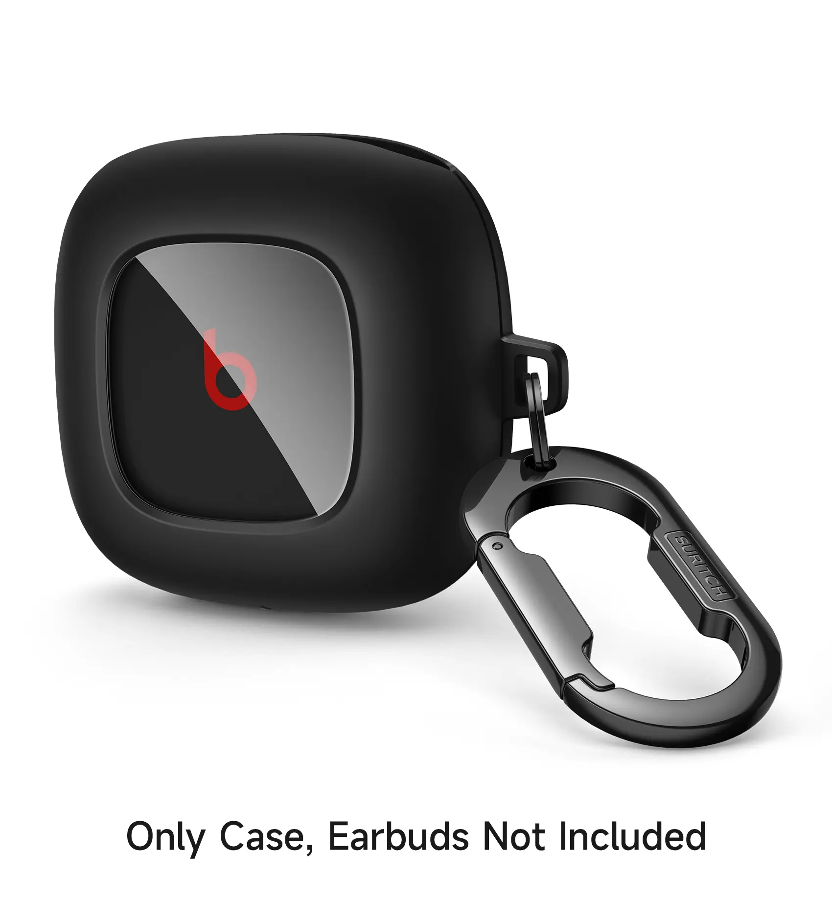 SURITCH Case Compatible with Beats Fit Pro Earbuds, Shock-Absorbing Protective TPU Shell for Beats Fit Pro Case 2021 Earbuds Secure Locking System with Anti-Lost Keychain[ONLY CASE, NO INCLUDE BUDS]
