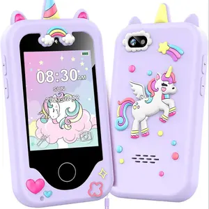 Unicorn Design Camera, Touchscreen Phone Camcorder, 10x Zoom Selfie HD Lens, Cute Stickers, Recorder & Music Player Gift