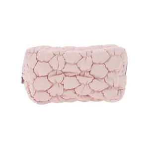 VOCOSTE 1pc Women's Portable Bubble Cloud Style Makeup Bag for Travel Vacation Pink