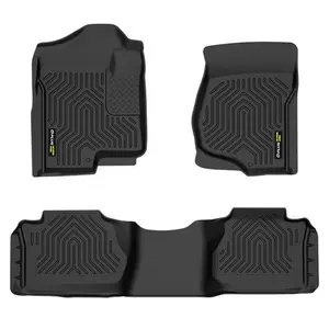 Fit For 07-13 Chevy Silverado GMC Sierra Extended Cab TPE All Weather Floor Mats G-PLUS