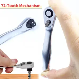 Mini Ratchet Wrench 72 Teeth, Durable Socket Wrench, Portable Car Repair Tool, Quick Ratchet Wrench for Small Spaces, Micro Ratchet Drill Driver, High Torque Wrench