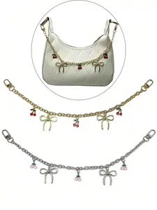 New Long Star Metal High-End Bag Accessory, Heart Pattern Chain Extension, Crossbody Strap, Wallet Chain, Fashionable Chain Strap, Casual Style, All Seasons, No Ca Prop 65