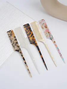 Marble Texture Hair Comb Set, Anti-static Hair Comb, Hair Styling Comb, Hair Accessories for Women & Girls, Hair Styling Tool for Home & Salon Use