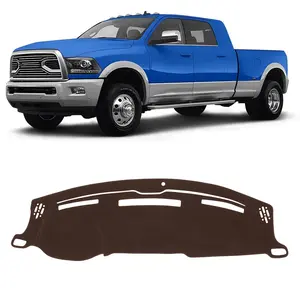 KUST Black Dash Cover for 2009-2018 Dodge Ram 1500 2500 3500 Non-Slip Dashboard Mat Polyester Interior Accessories Custom Fit No Glare
